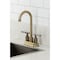 Kingston Brass Double-Handle 4" Centerset Bar Faucet, Antique Brass KB8493KPS - alternate 6