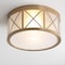Jonathan Y Cadence 13 in. Drum Metal/Glass Flush Mount, Brass Gold JYL7453A - alternate 10