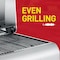 Lifemaster Portable Tabletop Gas Grill, Stainless Steel, 2 Burners, 20,000 BTU, Folding Legs, Windproof Lid LMGR02 - alternate 6