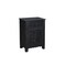 Homeroots 30" Black Solid Wood Distressed One Drawer Nightstand 521199 - alternate 1