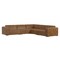Homeroots 116" Brown Leather Modular Wood Sofa 641022 - alternate 1