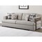 Homeroots 92" Beige Fabric Sofa And Toss Pillows With Brown Legs 491003 - alternate 5