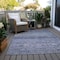 Homeroots 3' X 5' Blue Aqua And Charcoal Floral Washable Indoor Outdoor Area Rug 606182 - alternate 8