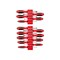 Tekton Phillips and Slotted Screwdriver Set w/Red Modular Organizers-4in Shanks, 14pc (#0-#4, 3-14mm) DWZ90117 - alternate 1
