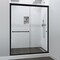 Fab Glass And Mirror Bypass Sliding Tub Shower Door Sorrento Lux Series Adjustable 56in-60in Width 58in Height - Semi-F SHSOL60X58MB - alternate 8
