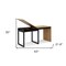 Homeroots 63" Natural and Black Wood and Metal Writing Desk 543780 - alternate 8
