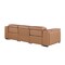 Homeroots 104" Chestnut Top Grain Leather Reclining Metal USB Sofa 720387 - alternate 10