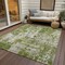 Homeroots 3' X 5' Green And Ivory Abstract Washable Indoor Outdoor Area Rug 597956 - alternate 9