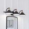 Vaxcel Akron 3 Light Matte Black with Gold Brass Accents Industrial Bathroom Vanity Wall Fixture W0436 - alternate 1