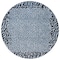 Homeroots 8' Blue Round Animal Print Washable Indoor Outdoor Area Rug 607640 - alternate 8
