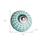 Homeroots Set of Twelve Turquoise And White Geometric Ceramic Drawer Pull Knobs, 12PK 358125 - alternate 7