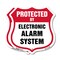Signmission Security Alarm Shield Sign Protected By, 12 inch X 12 inch, Plastic Sign, 2PK SHI-P-2PACK-12-460 - alternate 1