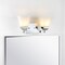 Jonathan Y Staunton 15" 2-Light Farmhouse Cottage Metal LED Vanity Light with Frosted Glass Shades, Chrome JYL7523B - alternate 14