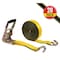 Mytee Products 2 inx40 ft Yellow Ratchet Strap w/ J Hooks 3333 Lbs WLL Tie Down Cargo Strap, 20PK RS240WHx20 - alternate 7
