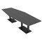 Skutchi Designs Hexagon Conference Table With Power Unit, 48 in W, 120 in L, Grey HAR-HEX.IR-48X120-DOU.BK-WA7949-NA - alternate 1