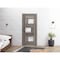 Vdomdoors Solid French Door 24 x 96in, Nebraska Grey W/ Frosted Glass, Single Regular Panel Frame Trims Handle SETE6933ID-NEB-2496 - alternate 1