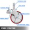 Vevor 8" Scaffolding Non Marking Polyurethane Swivel Caster Wheels 961-8023 - alternate 6