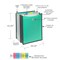 C-Line Products 8-1/2" x 11" Assorted 7-Pocket Open Top Vertical Backpack File, 1/EA, 12EA/DS 57100-DS - alternate 4