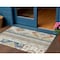 Homeroots 3' X 5' Ivory Blue And Brown Aztec Washable Indoor Outdoor Area Rug 598466 - alternate 1