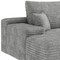 Homeroots 107" Gray Corduroy Modular Compression Foam Sofa With Ottoman And Toss Pillows 712954 - alternate 5