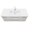 Cutler Silhouette Collection 48 in Wall Mount Bathroom Vanity - 2 Doors, 2 Drawers, White Chocolate FV-W/CHOCOLATE48 - alternate 5
