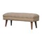 Homeroots 35in Brown Boucle and Solid Wood Upholstered Storage Bench With Cabinet 717482 - alternate 10