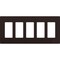 Lutron Designer Wall Plates, Number of Gangs: 5 Gloss Finish, Brown CW-5-BR - alternate 1