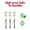 Smarty Had A Party Gold with Black Handle Moderno Disposable Plastic Dinner Forks (240 Forks), 240PK 9320-GBF-CASE - alternate 9