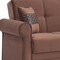 Homeroots 89" Brown Microfiber Convertible Futon Sleeper Sofa And Toss Pillows With Storage 607155 - alternate 8