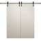 Sartodoors Modern Double Barn Door 72 x 84 inches, Ego 5005 Painted White Oak, 13FT Rail Track Set, Solid Pa EGO5005DB-PWO-7284 - alternate 1