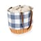 Picnic Time Family Of Brands Coronado Canvas and Willow Basket Tote, Blue & White with Beige Accents 203-00-301-000-0 - alternate 9