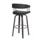 Homeroots 31" Black Faux Leather Swivel Bar Height Bar Chair 534472 - alternate 9