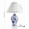 Jonathan Y Song 21.5" Ceramic/Crystal Chinoiserie Floral LED Table Lamp, Blue/White JYL6613A - alternate 8