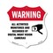 Signmission Video Surveillance Shield Label Set Warn, 6 Inch X 6 Inch, Plastic Sign SHI-P-6-467 - alternate 1