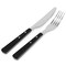 Martha Stewart Garden Cottage 16 Piece Stainless Steel Flatware Set in Black 129076.16 - alternate 6
