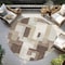 Homeroots 8' Brown Ivory And Taupe Round Geometric Washable Indoor Outdoor Area Rug 613201 - alternate 8