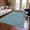 Homeroots 10' X 14' Aqua And Teal Blue Medallion Washable Indoor Outdoor Area Rug 616261 - alternate 9