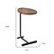 Homeroots Set of Two Brown and Black Wood and Metal Oval End Tables, 2PK 635693 - alternate 5