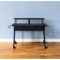 Homeroots 47" Black Wood and Metal Rolling Computer Desk 491455 - alternate 6