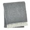 Homeroots 55" X 70" Dark Gray And White Cotton Blend Woven Herringbone Plush Throw Blanket with Fringe 633083 - alternate 1