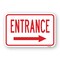 Signmission Entrance With Right Arrow, Heavy-Gauge Aluminum, 18" H, A-1824-25208 A-1824-25208 - alternate 1