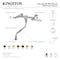 Kingston Brass Double-Handle Wall Mount Bathroom Faucet, Brushed Brass KS1217WLL - alternate 6