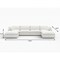 Homeroots 160" White Linen Blend Modular Sofa With Ottoman And Storage 714564 - alternate 7