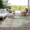 Homeroots 8' X 10' Artichoke Green Brown And Beige Geometric Washable Indoor Outdoor Area Rug 604902 - alternate 9