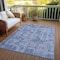 Homeroots 8' X 10' Blue And Ivory Abstract Washable Indoor Outdoor Area Rug 615443 - alternate 9