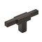 Amerock Urbanite 2-5/8 in 67 mm Length Matte Black/Matte Black Cabinet Knob BP67MBMB - alternate 1
