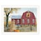 Homeroots Autumn Leaf Quilt Block Barn 1 White Framed Print Wall Art 404395 - alternate 1
