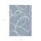 Homeroots 3' X 5' Denim Blue And Ivory Abstract Washable Indoor Outdoor Area Rug 597469 - alternate 8