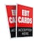 Signmission Ebt Cards, Plastic Signs Only 24 Inch x 36 Inch, Corrugated Plastic, 2PK CSB-2436-2PACK-Ebt Cards - alternate 1
