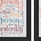 Homeroots Set Of Two The Only Person Black Framed Print Wall Art, 2PK 416032 - alternate 4